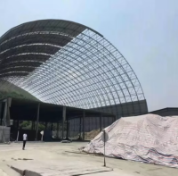 Steel Truss Steel Space Frame Structure Space Frame for Steel Space Grid Industrial 90-Meter Span Coal Yard Project