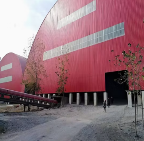 Steel Truss Steel Space Frame Structure Space Frame for Steel Space Grid Industrial 90-Meter Span Coal Yard Project