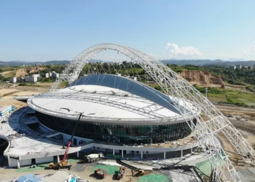 Steel Truss Space Frame Structure with Steel Space Grid Drawing Design in China
